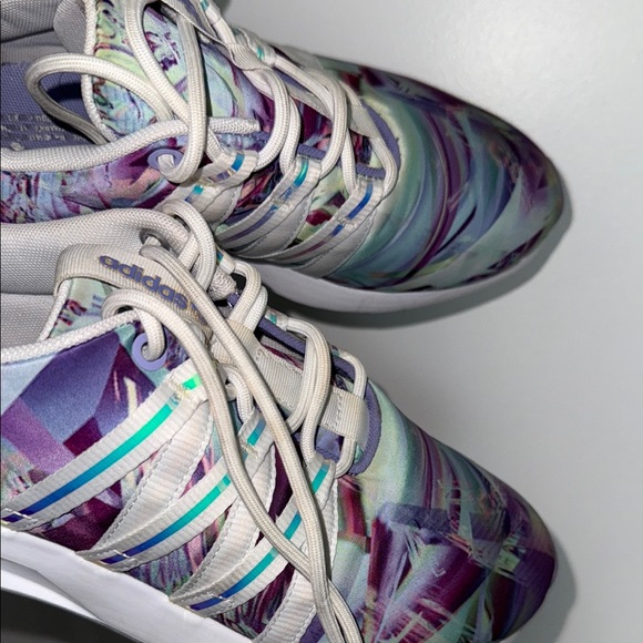 Adidas Abstract Purple and Blue Sneakers - Picture 6 of 6